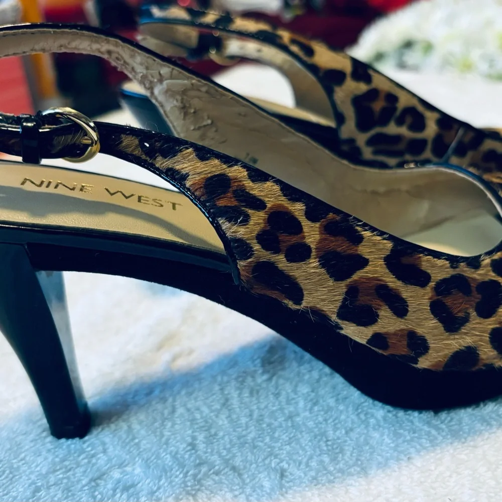 Brand New Fur Heels By NINE WEST - Size 7.5 M - Heel Height 3.5 Inches - Picture 3 of 6